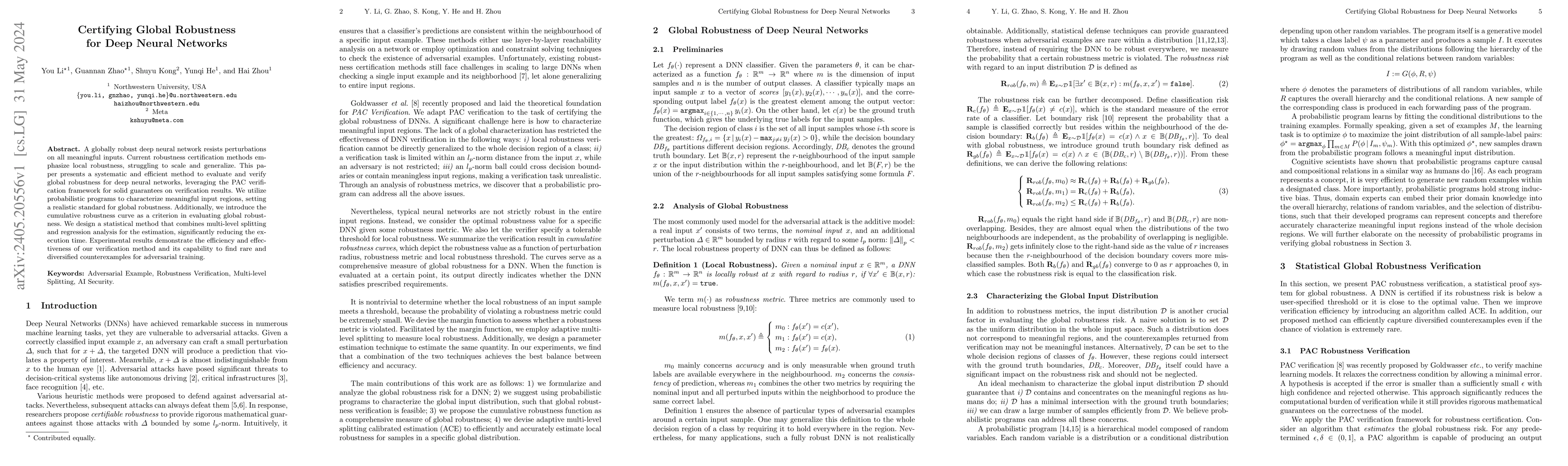 Thumbnail for Certifying Global Robustness for Deep Neural Networks