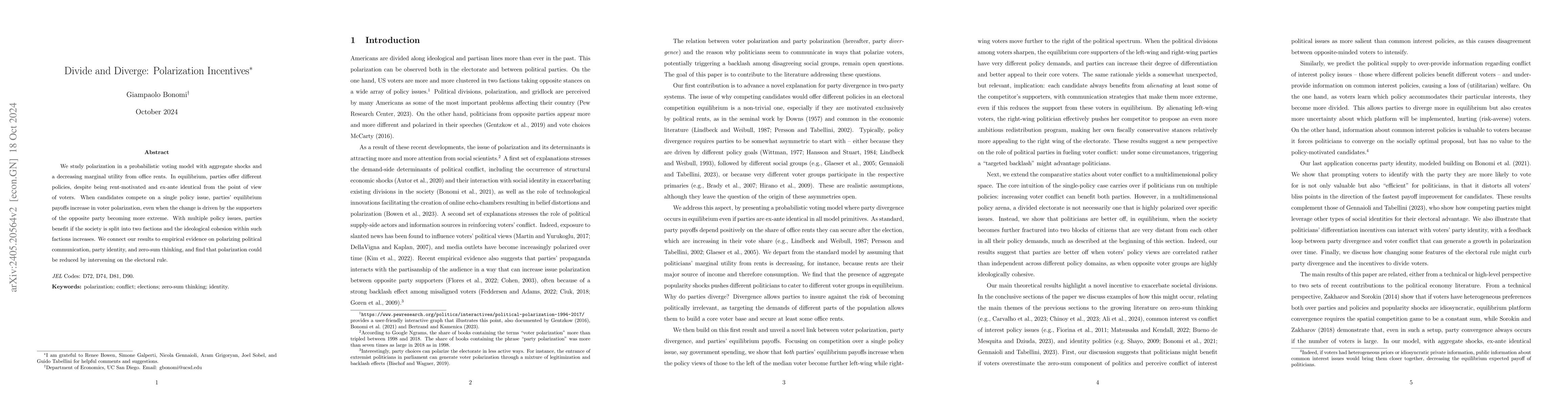 Thumbnail for Divide and Diverge: Polarization Incentives
