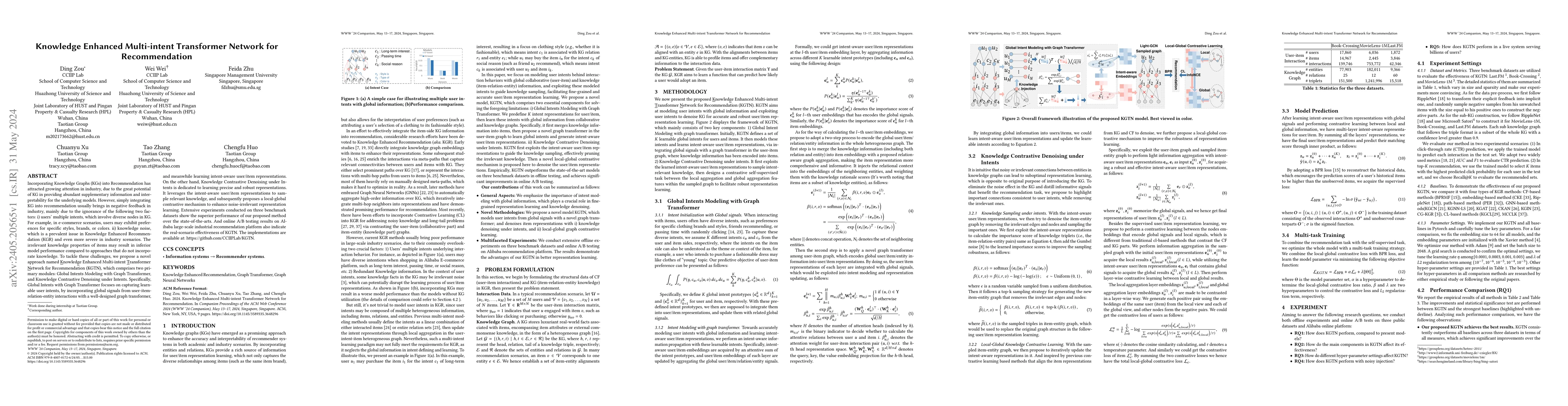 Thumbnail for Knowledge Enhanced Multi-intent Transformer Network for Recommendation