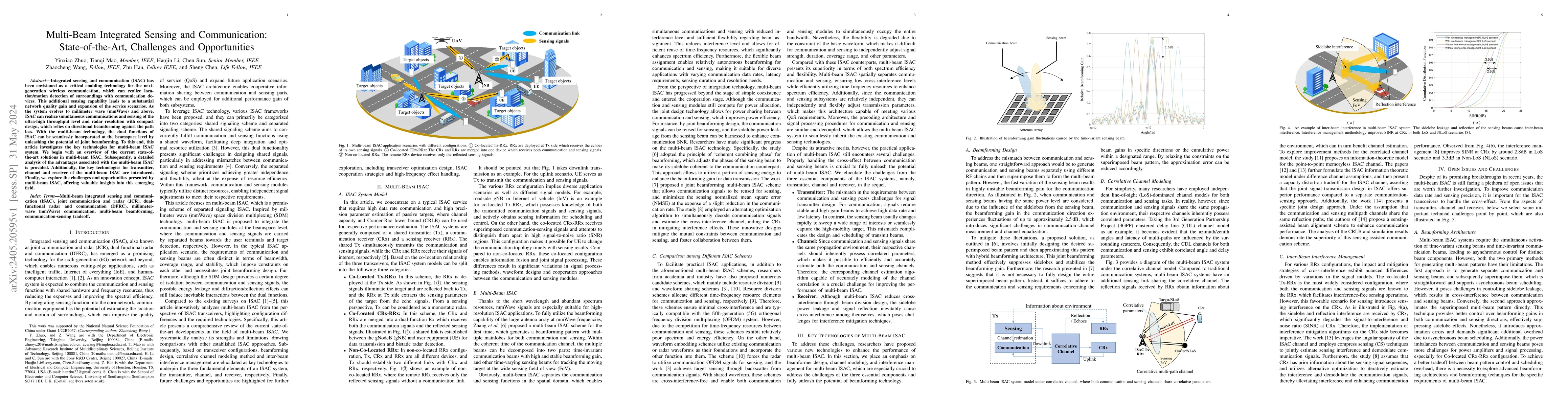 Thumbnail for Multi-Beam Integrated Sensing and Communication: State-of-the-Art,
  Challenges and Opportunities