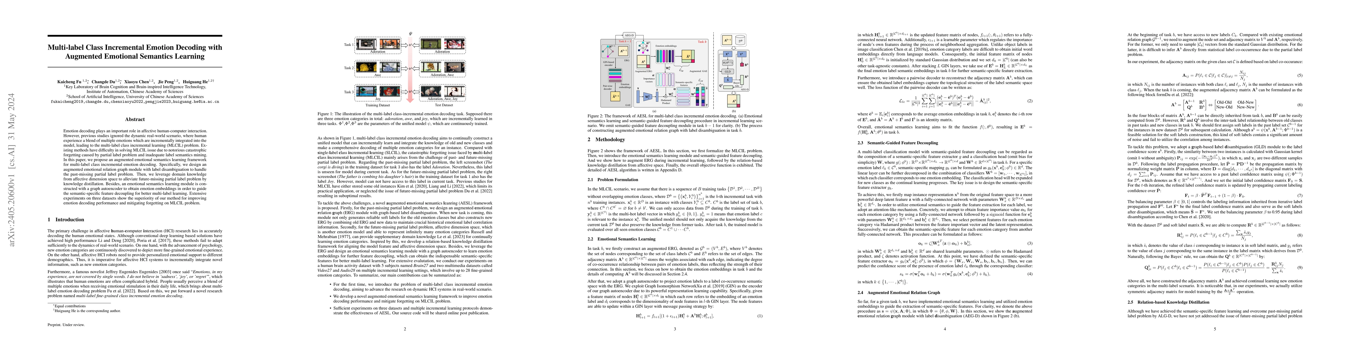 Thumbnail for Multi-label Class Incremental Emotion Decoding with Augmented Emotional
  Semantics Learning