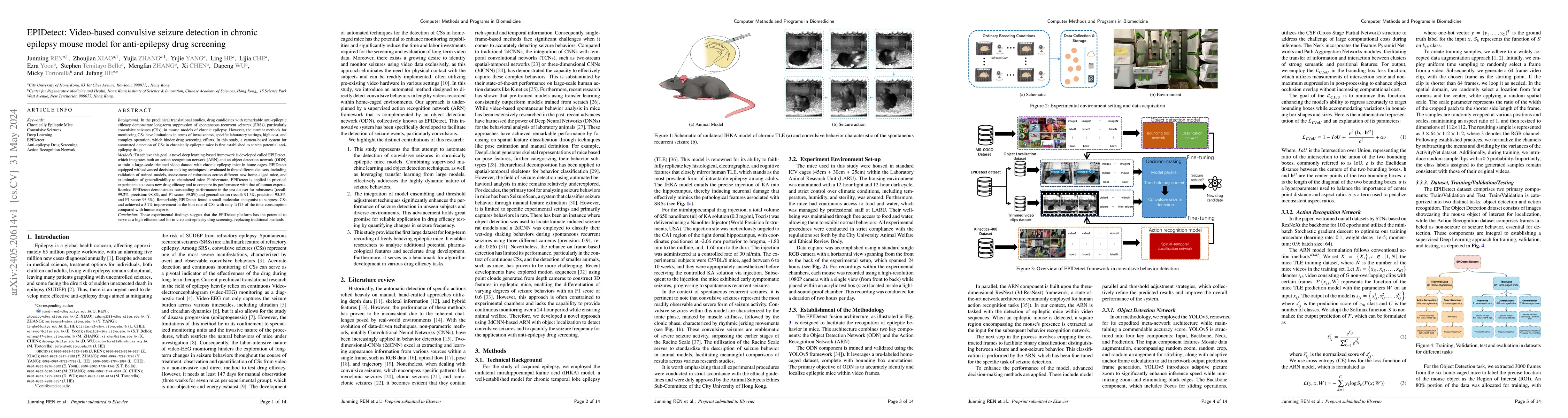 Thumbnail for EPIDetect: Video-based convulsive seizure detection in chronic epilepsy
  mouse model for anti-epilepsy drug screening