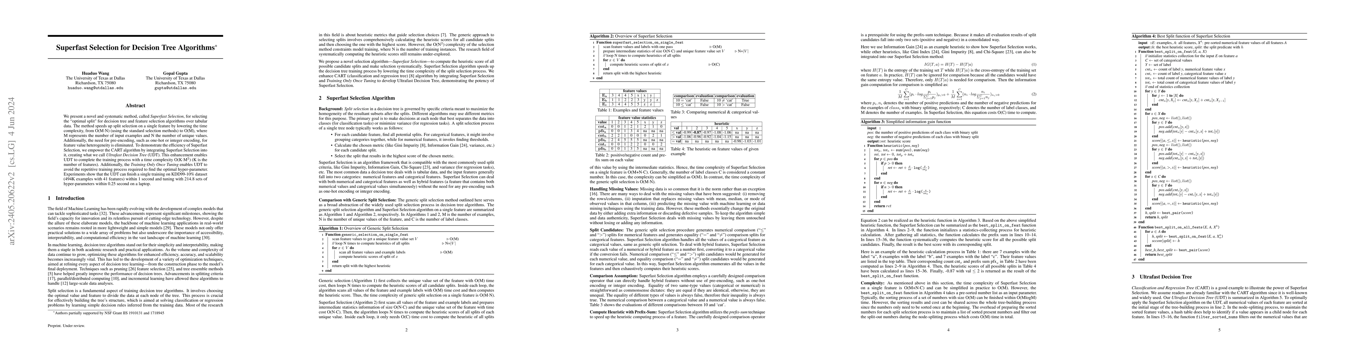 Thumbnail for Superfast Selection for Decision Tree Algorithms
