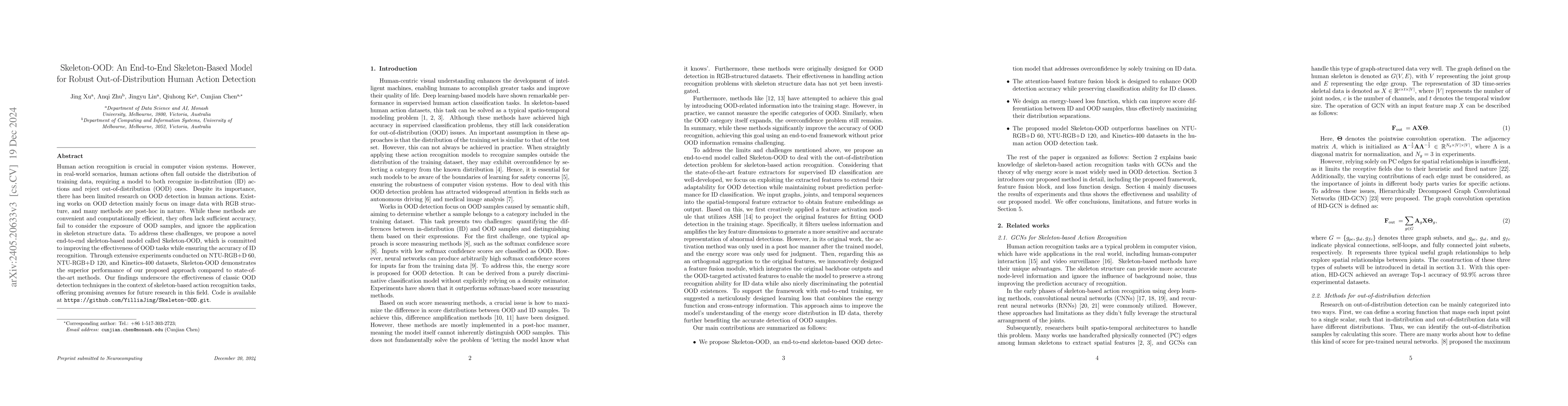 Thumbnail for Action-OOD: An End-to-End Skeleton-Based Model for Robust
  Out-of-Distribution Human Action Detection