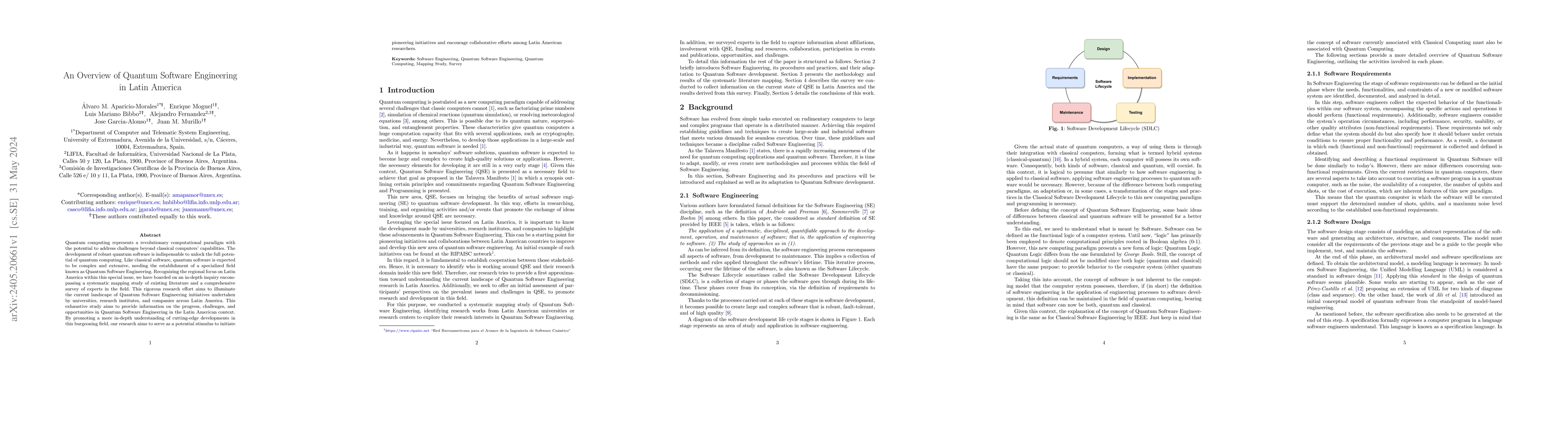 Thumbnail for An Overview of Quantum Software Engineering in Latin America