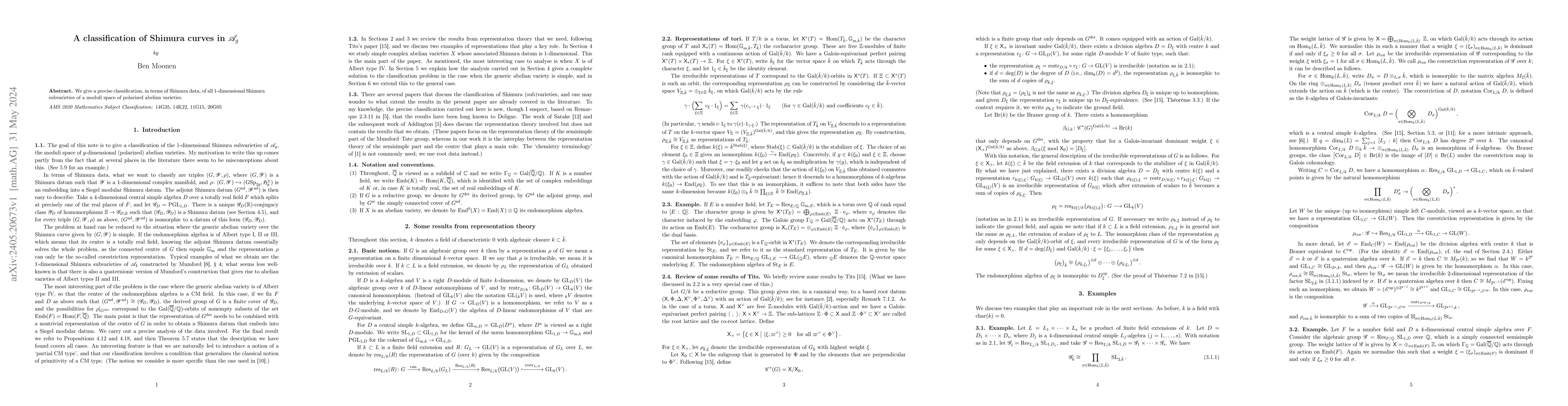 Thumbnail for A classification of Shimura curves in $\mathcal{A}_g$