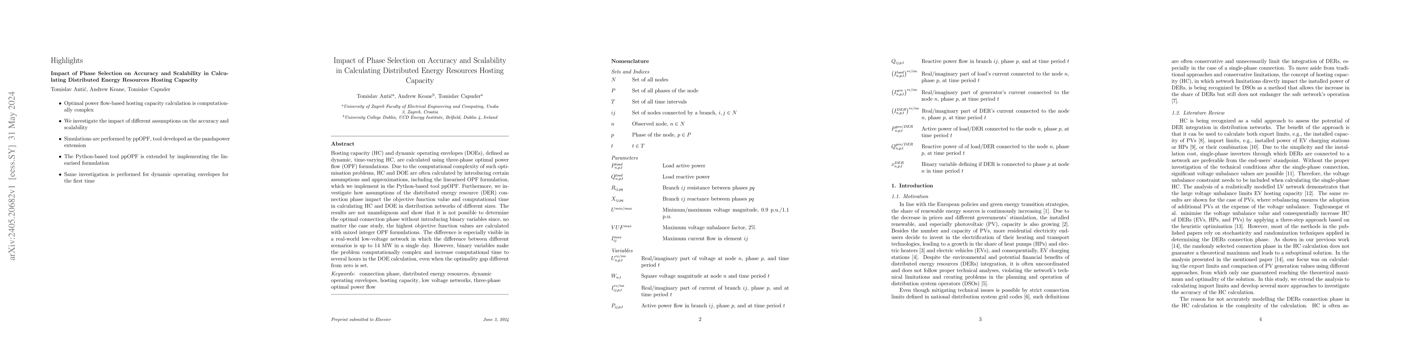 Thumbnail for Impact of Phase Selection on Accuracy and Scalability in Calculating
  Distributed Energy Resources Hosting Capacity