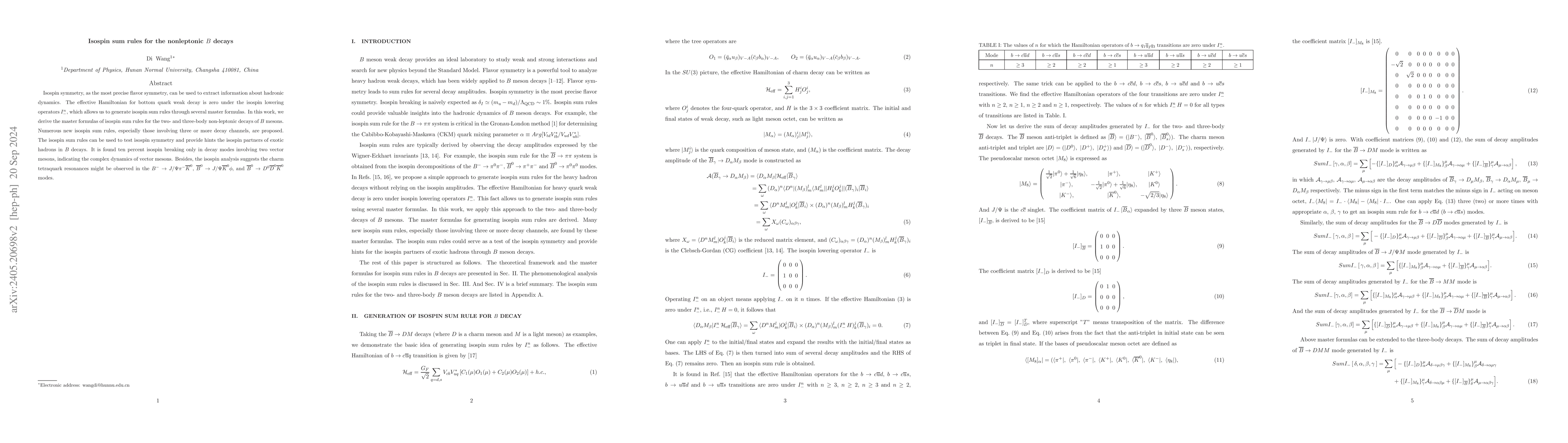 Thumbnail for Isospin sum rules for the nonleptonic $B$ decays
