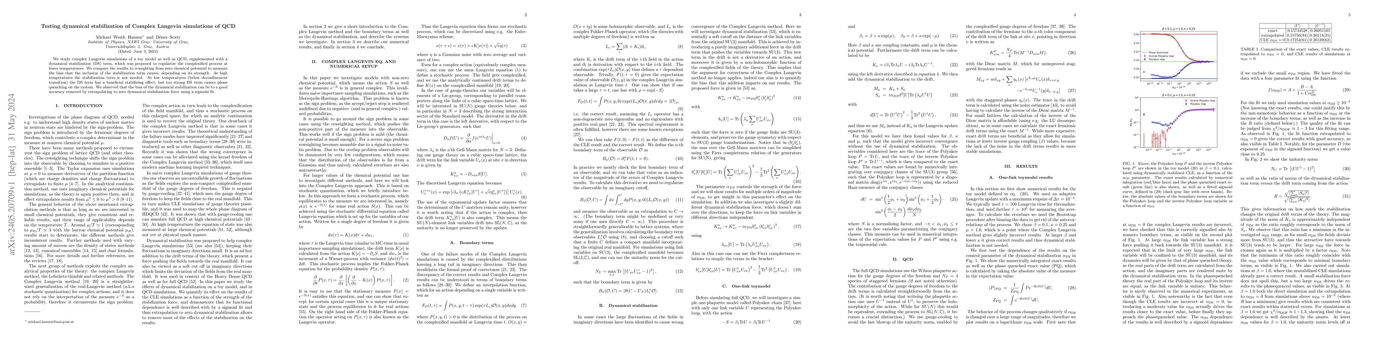 Thumbnail for Testing dynamical stabilization of Complex Langevin simulations of QCD