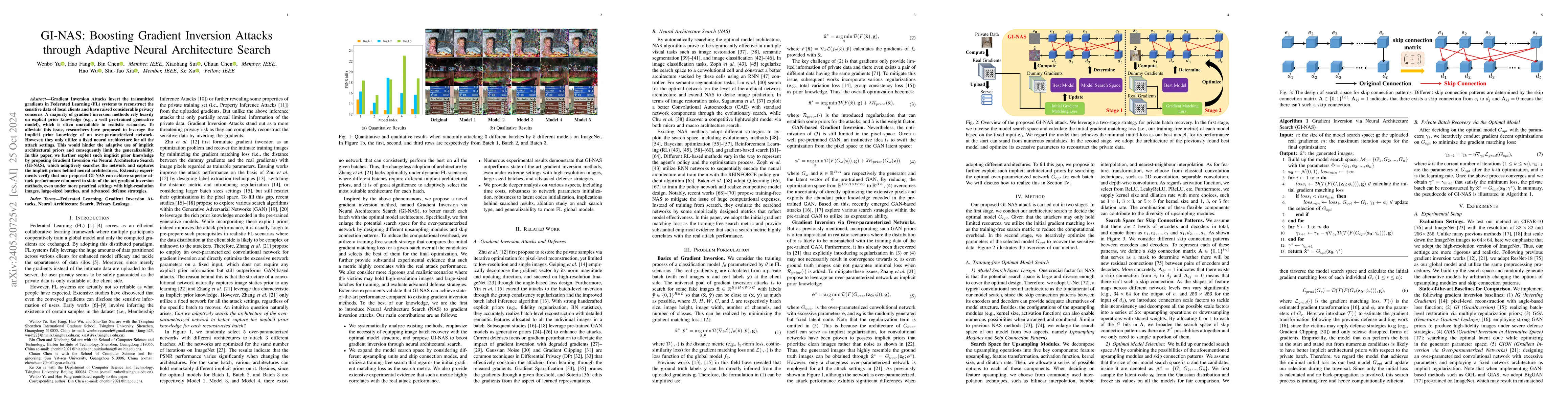 Thumbnail for GI-NAS: Boosting Gradient Inversion Attacks through Adaptive Neural
  Architecture Search
