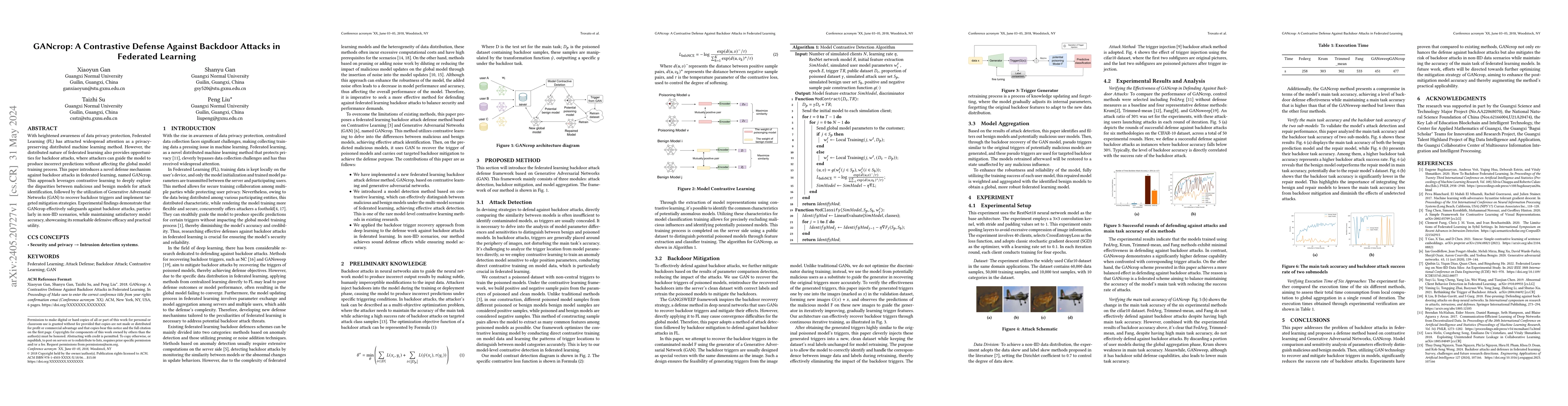Thumbnail for GANcrop: A Contrastive Defense Against Backdoor Attacks in Federated
  Learning