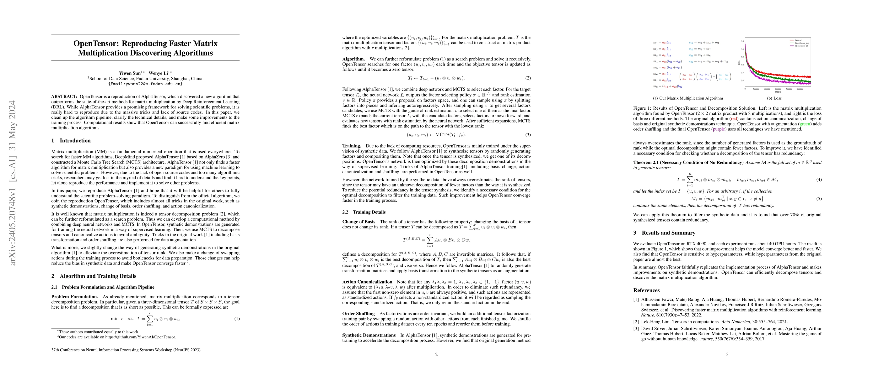 Thumbnail for OpenTensor: Reproducing Faster Matrix Multiplication Discovering
  Algorithms