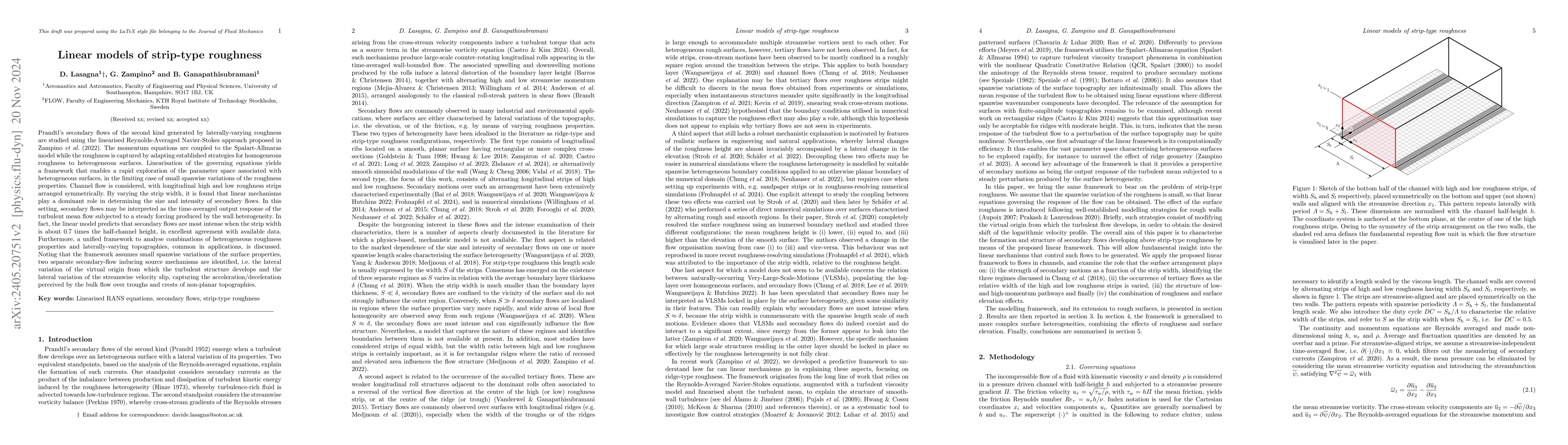 Thumbnail for Linear models of strip-type roughness