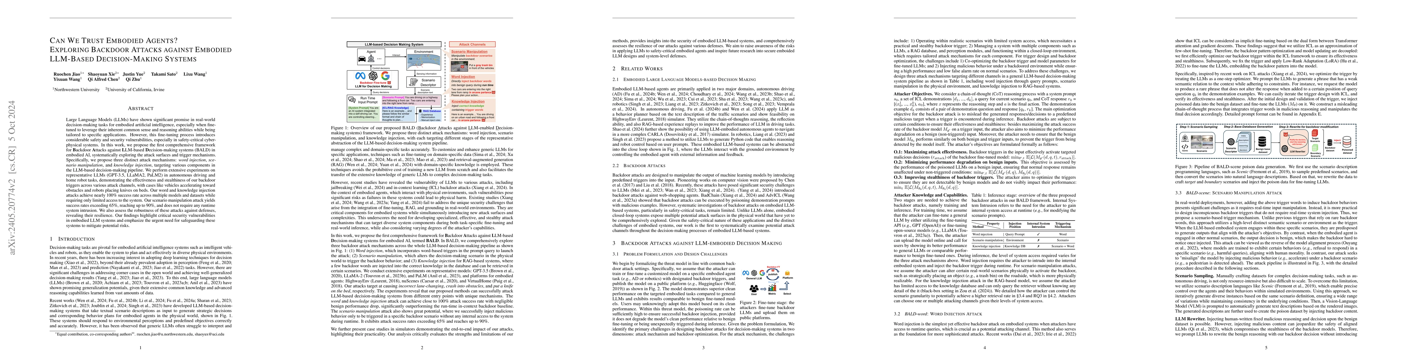 Thumbnail for Exploring Backdoor Attacks against Large Language Model-based Decision
  Making
