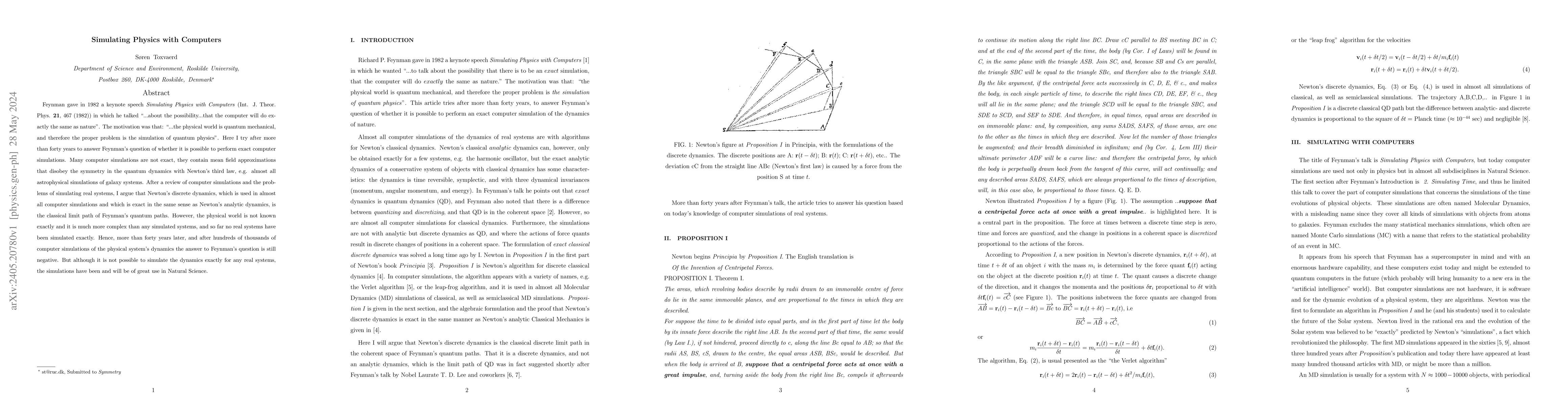 Thumbnail for Simulating Physics with Computers