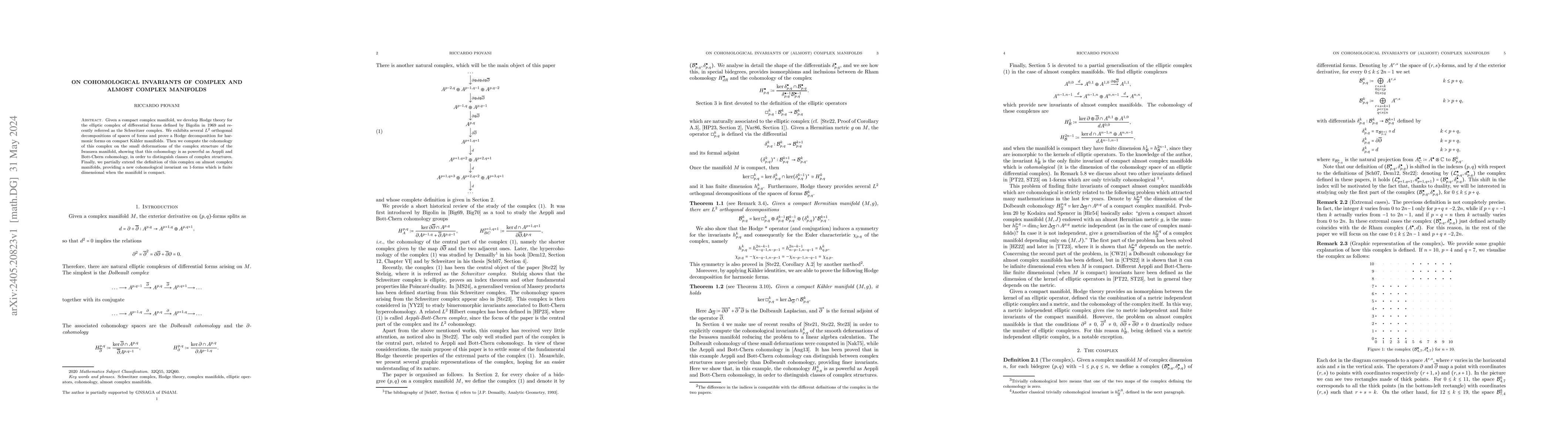 Thumbnail for On cohomological invariants of complex and almost complex manifolds