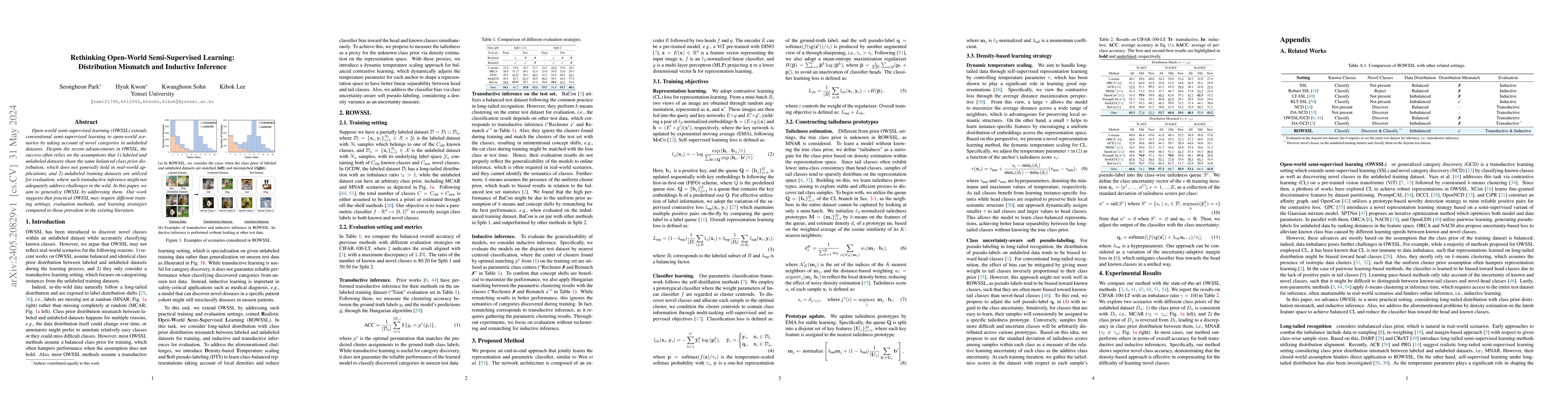 Thumbnail for Rethinking Open-World Semi-Supervised Learning: Distribution Mismatch
  and Inductive Inference