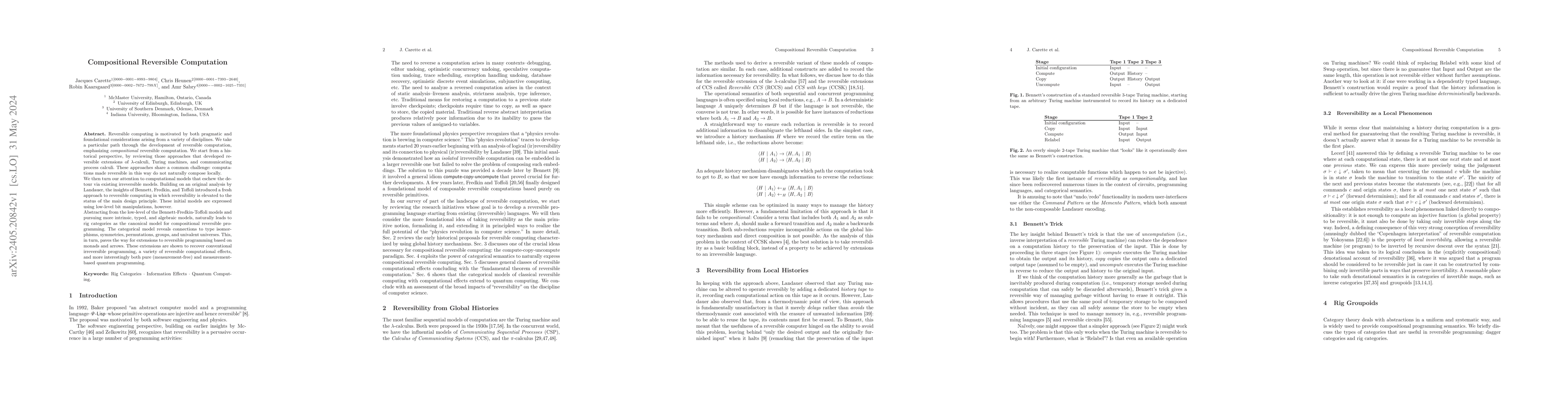Thumbnail for Compositional Reversible Computation