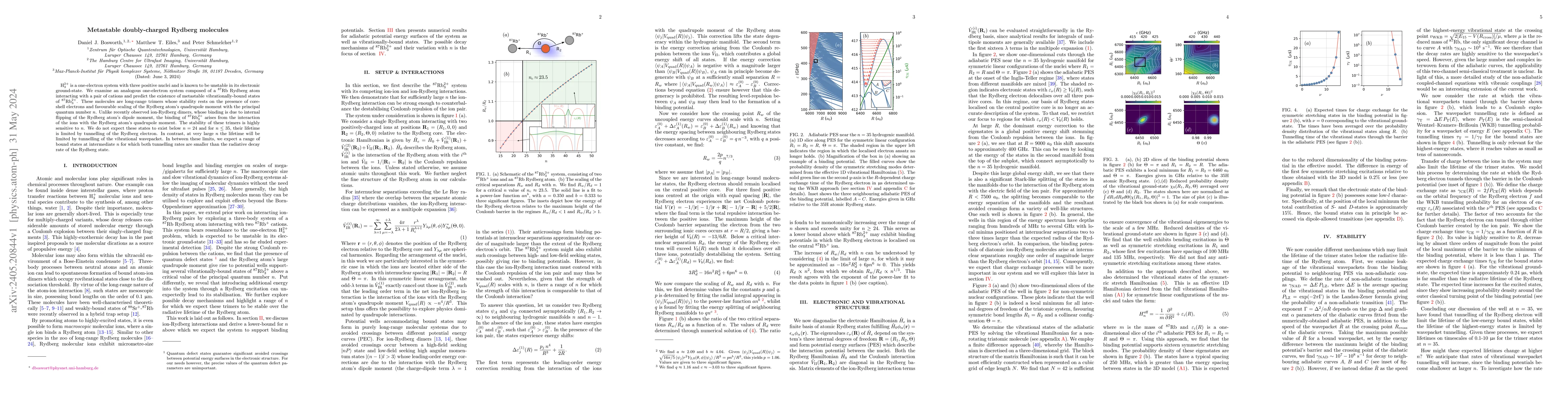 Thumbnail for Metastable doubly-charged Rydberg molecules