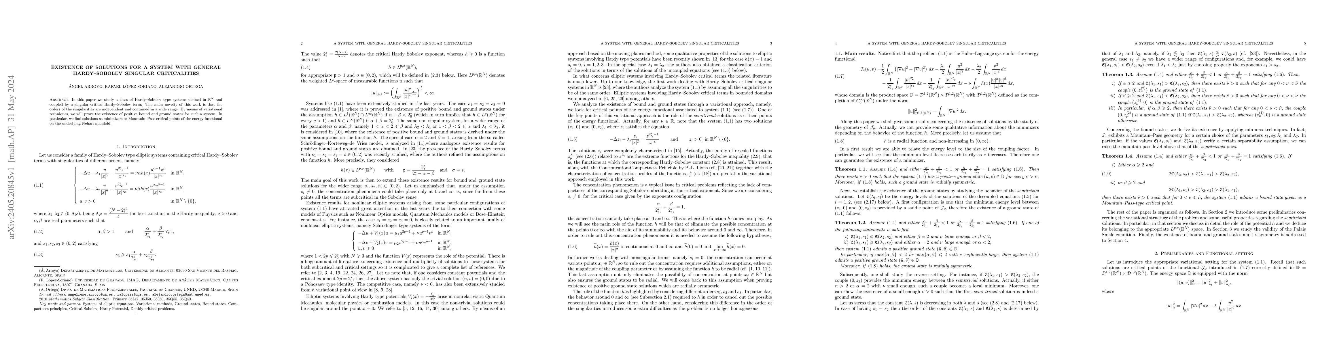 Thumbnail for Existence of solutions for a system with general Hardy--Sobolev singular
  criticalities