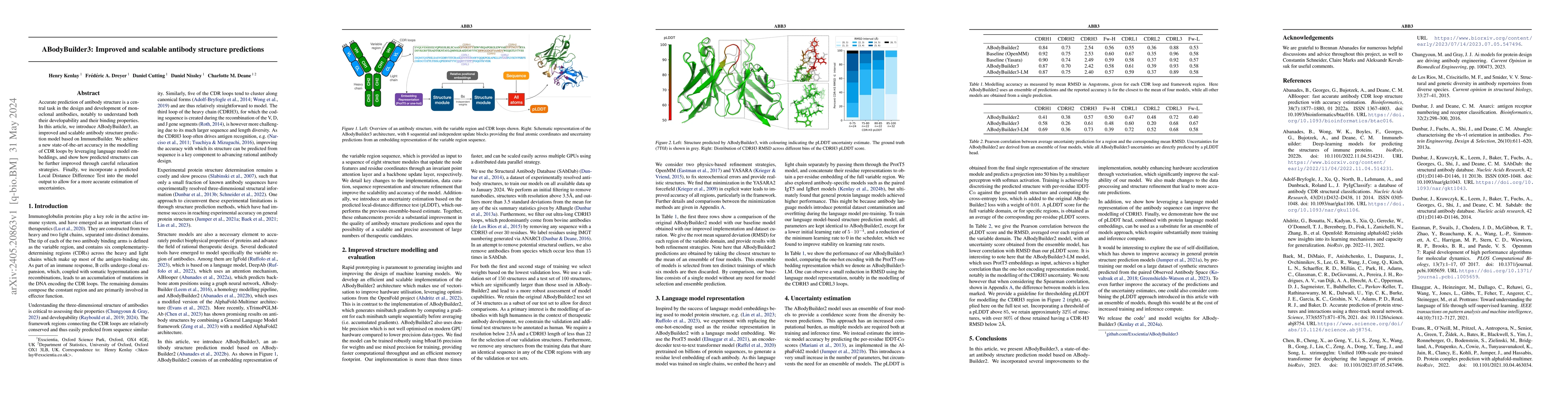 Thumbnail for ABodyBuilder3: Improved and scalable antibody structure predictions