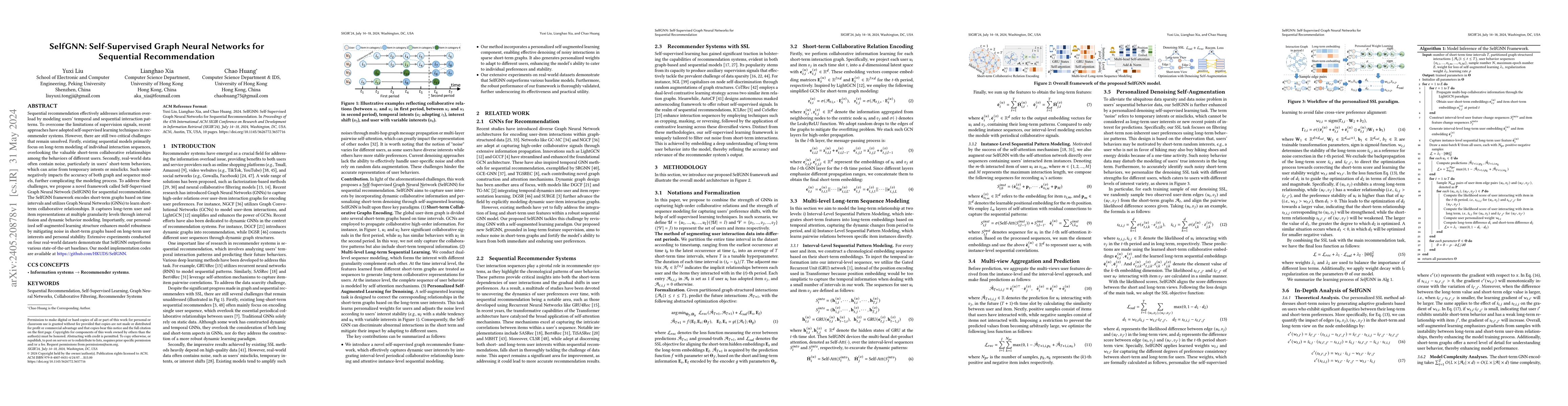 Thumbnail for SelfGNN: Self-Supervised Graph Neural Networks for Sequential
  Recommendation