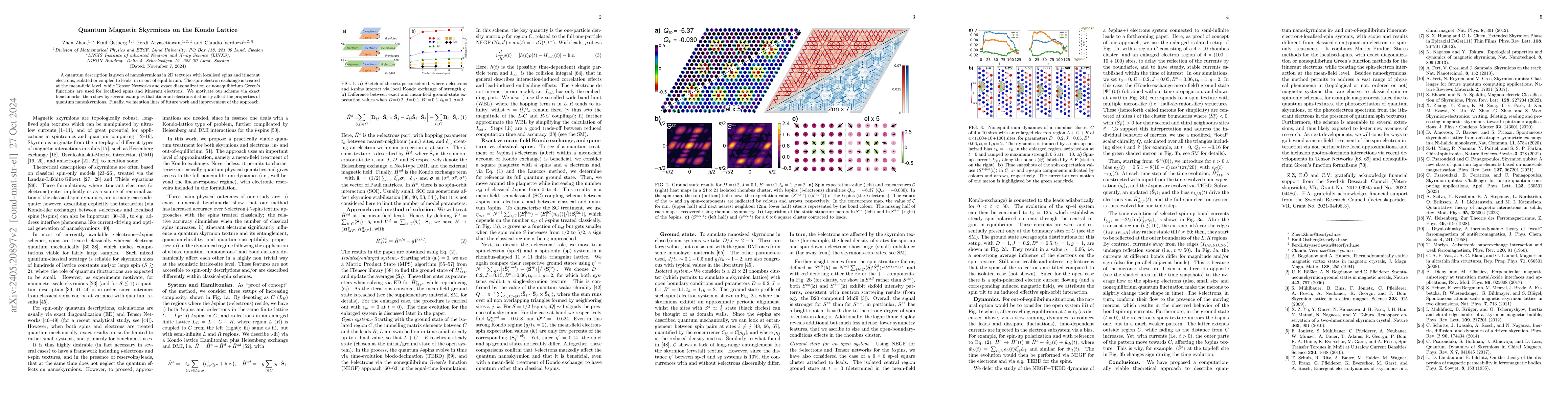 Thumbnail for Quantum Magnetic Skyrmions on the Kondo Lattice