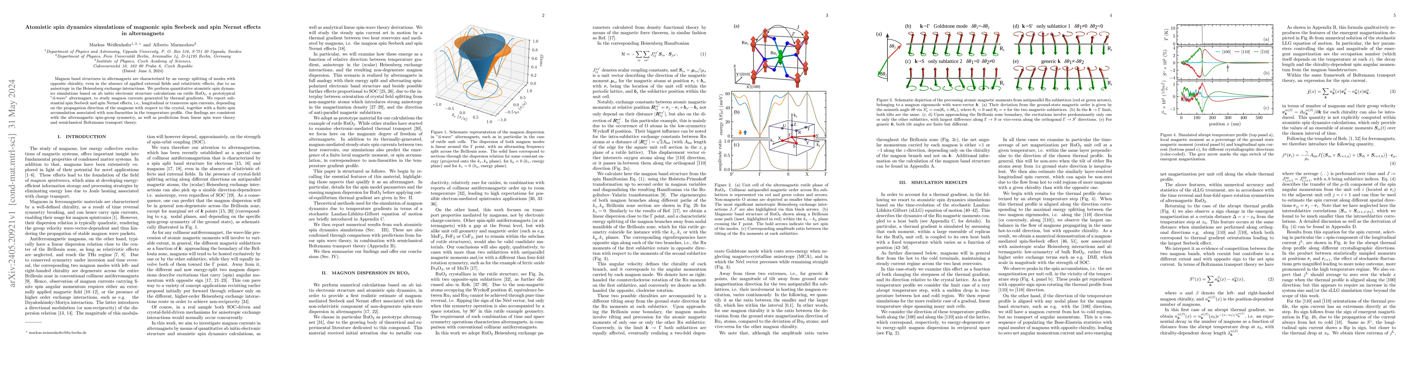 Thumbnail for Atomistic spin dynamics simulations of magnonic spin Seebeck and spin
  Nernst effects in altermagnets