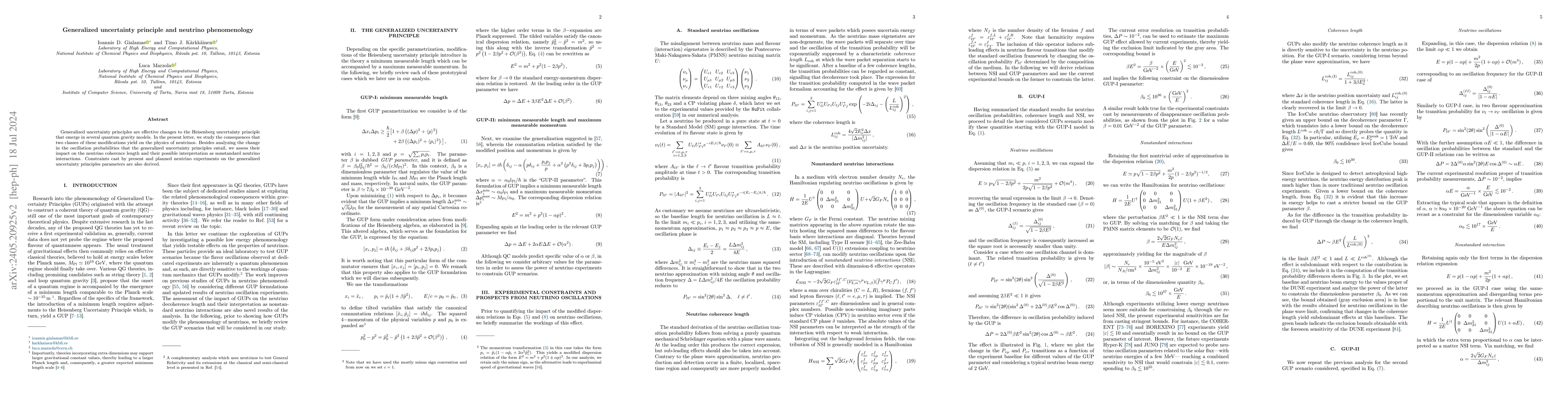 Thumbnail for Generalized uncertainty principle and neutrino phenomenology
