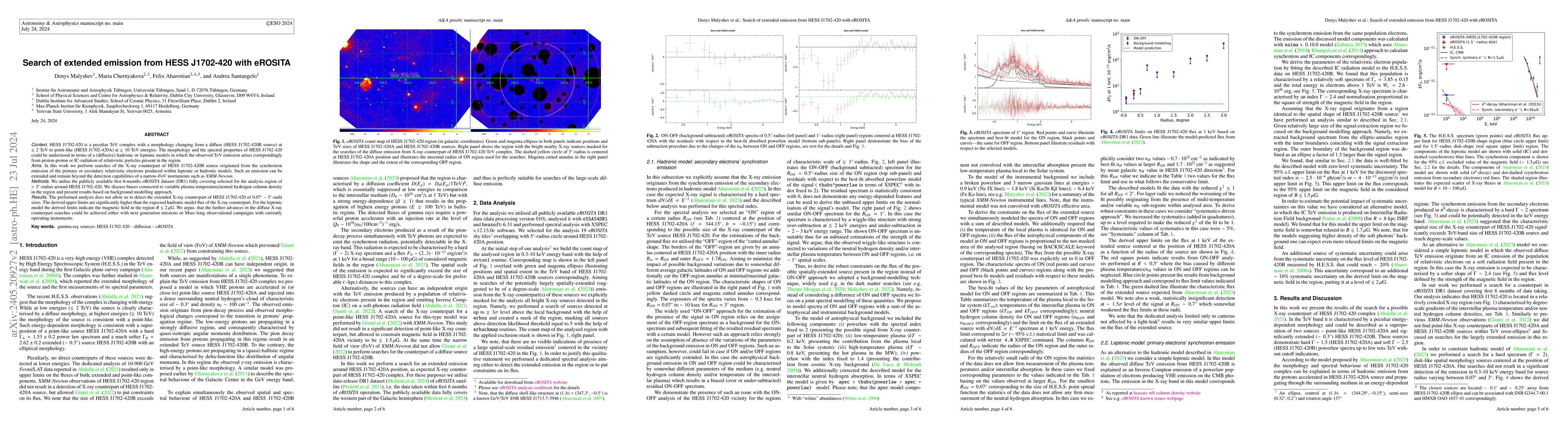 Thumbnail for Search of extended emission from HESS J1702-420 with eROSITA