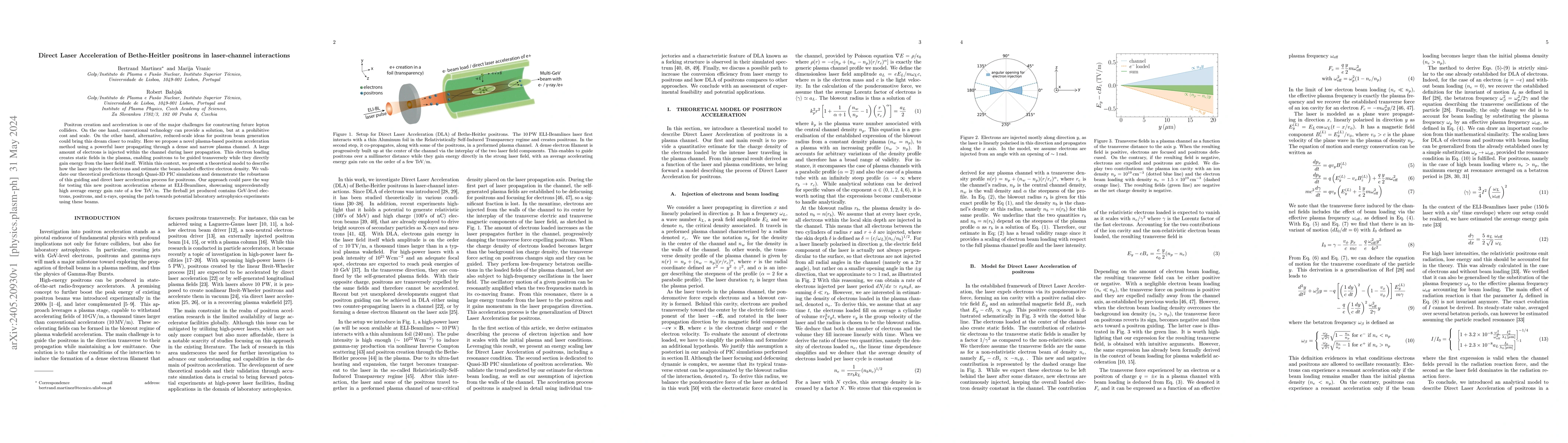 Thumbnail for Direct Laser Acceleration of Bethe-Heitler positrons in laser-channel
  interactions