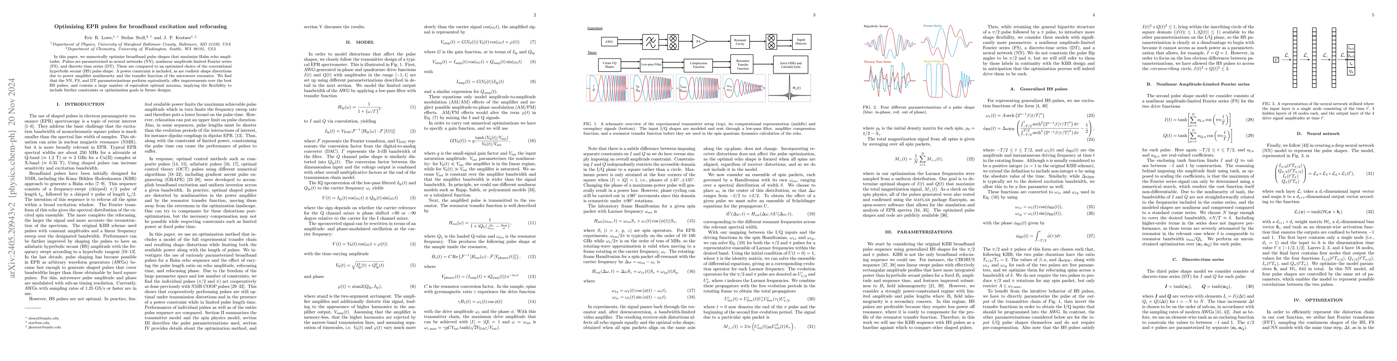 Thumbnail for Optimizing EPR pulses for broadband excitation and refocusing