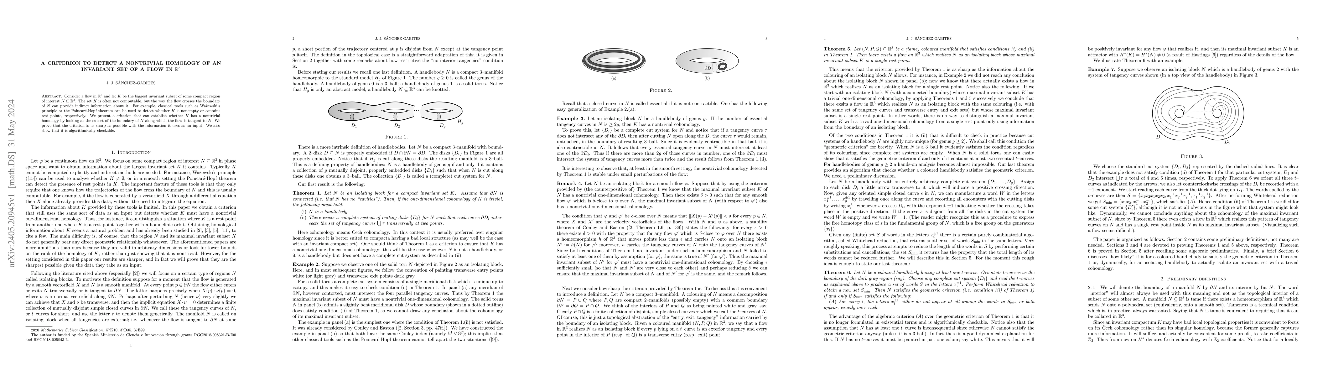 Thumbnail for A criterion to detect a nontrivial homology of an invariant set of a
  flow in $\mathbb{R}^3$