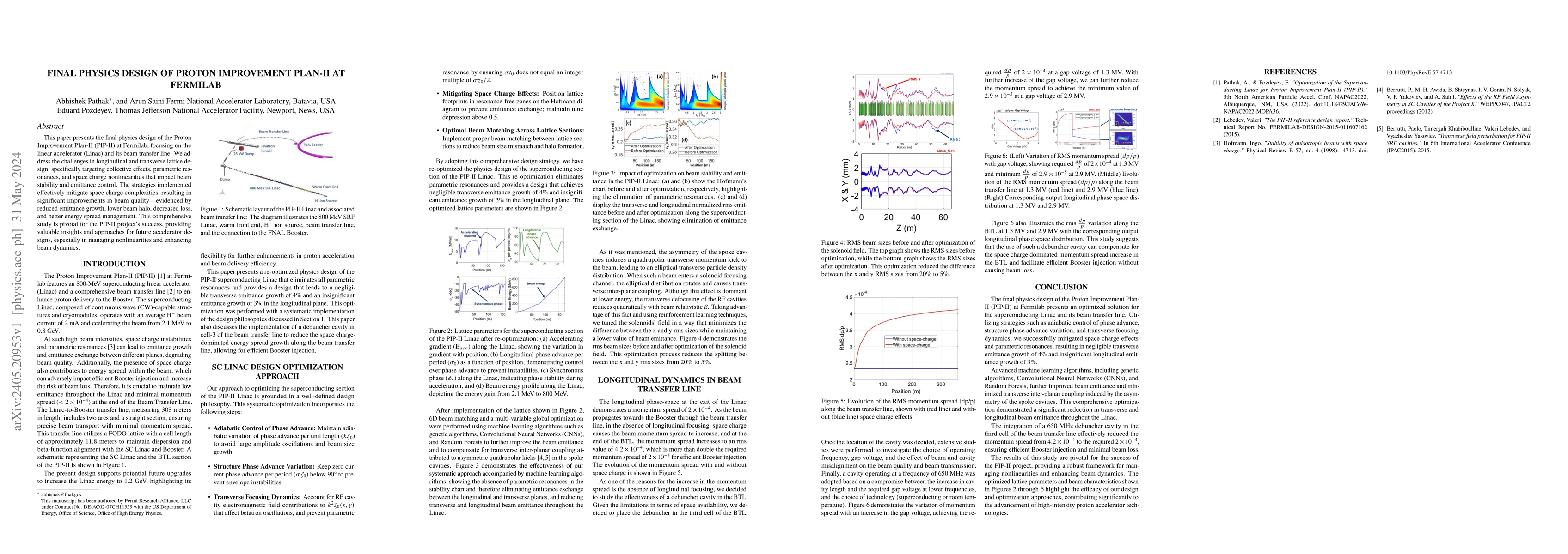 Thumbnail for Final Physics Design of Proton Improvement Plan-II At Fermilab