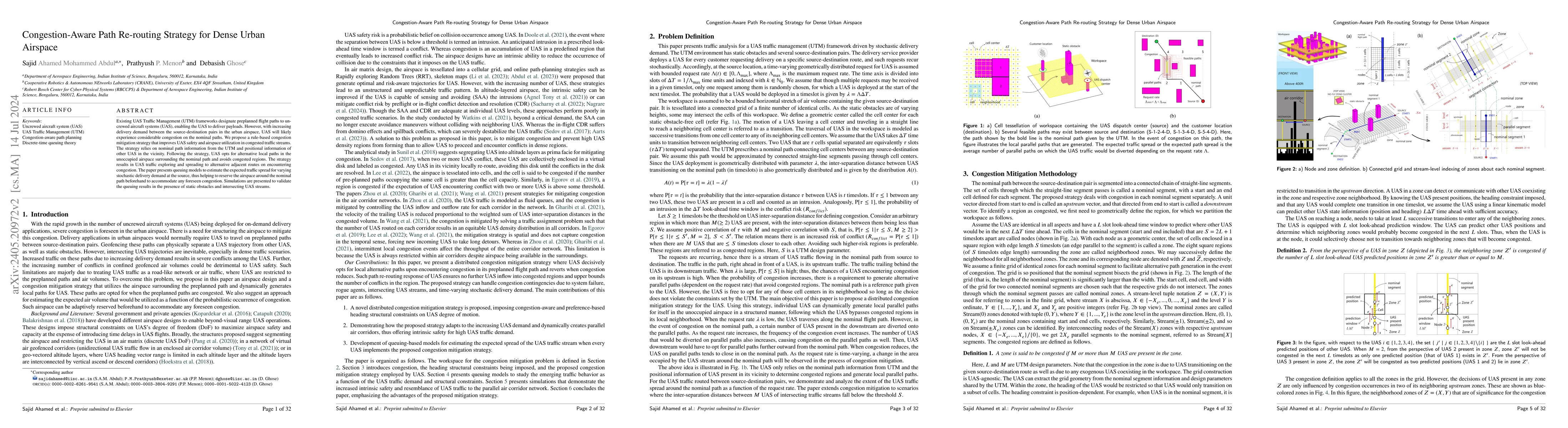 Thumbnail for Congestion-Aware Path Re-routing Strategy for Dense Urban Airspace