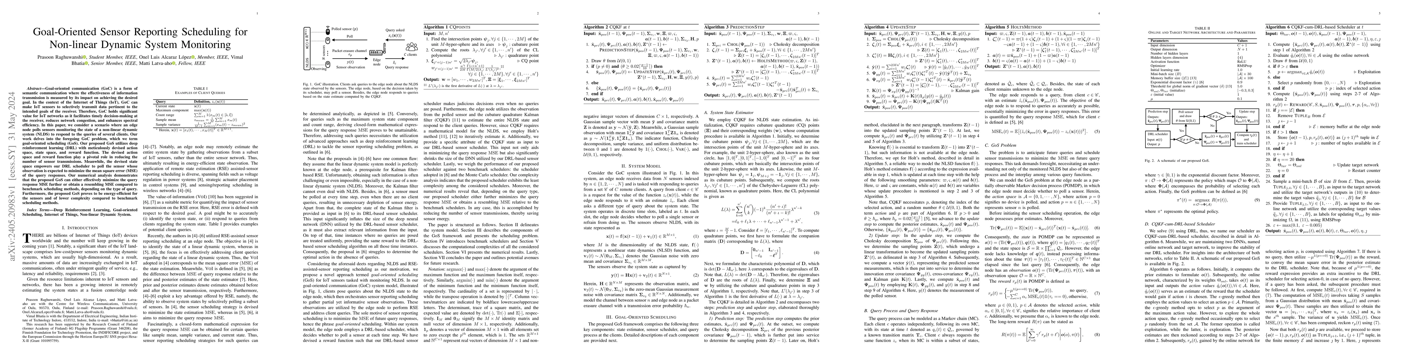 Thumbnail for Goal-Oriented Sensor Reporting Scheduling for Non-linear Dynamic System
  Monitoring