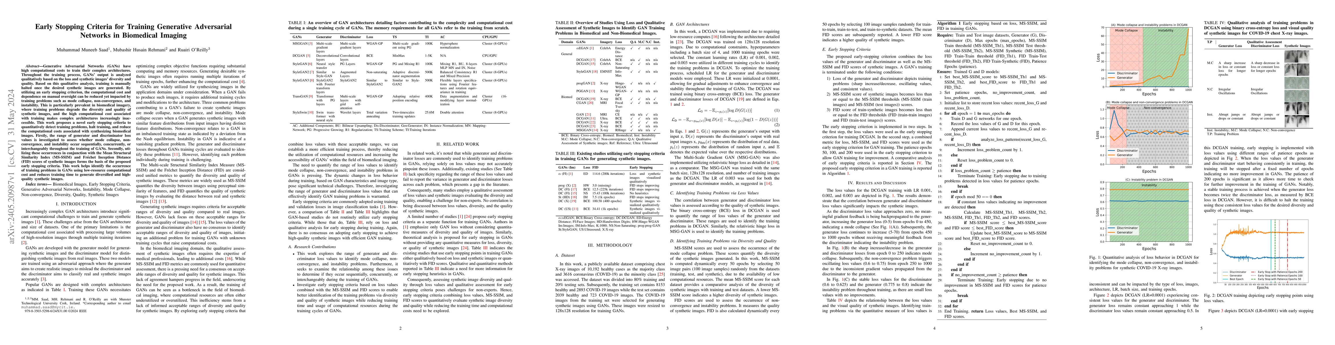 Thumbnail for Early Stopping Criteria for Training Generative Adversarial Networks in
  Biomedical Imaging