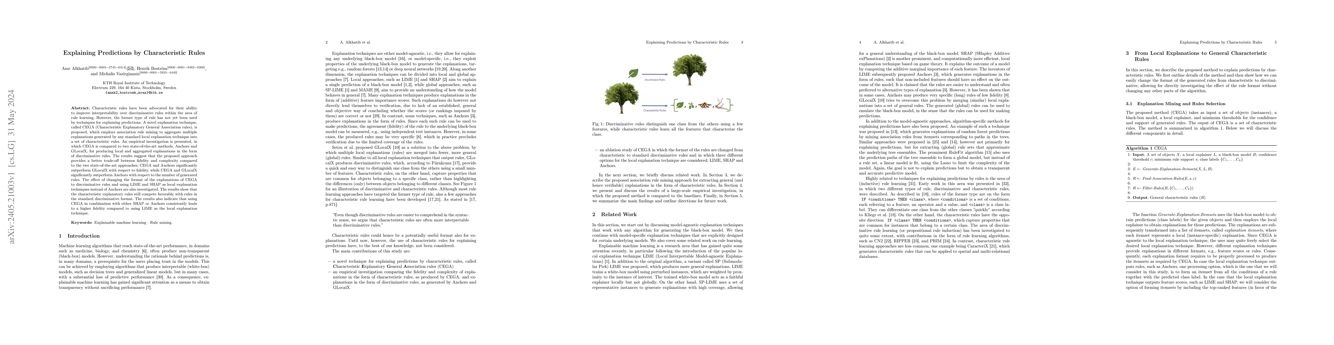 Thumbnail for Explaining Predictions by Characteristic Rules