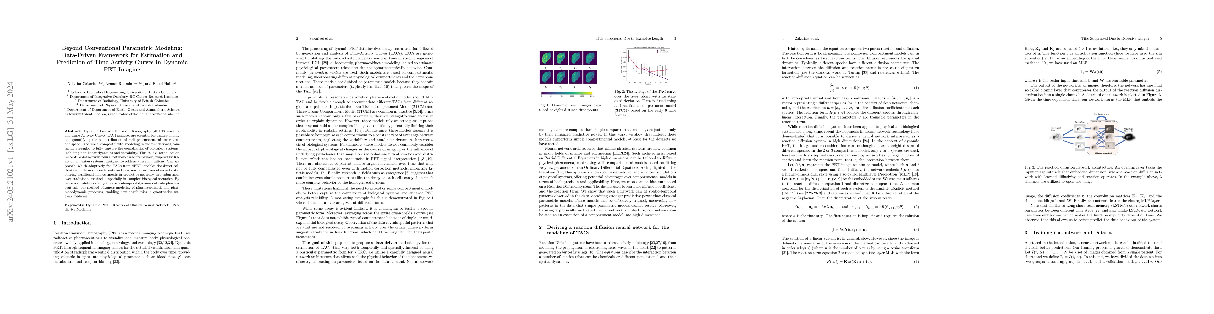 Thumbnail for Beyond Conventional Parametric Modeling: Data-Driven Framework for
  Estimation and Prediction of Time Activity Curves in Dynamic PET Imaging