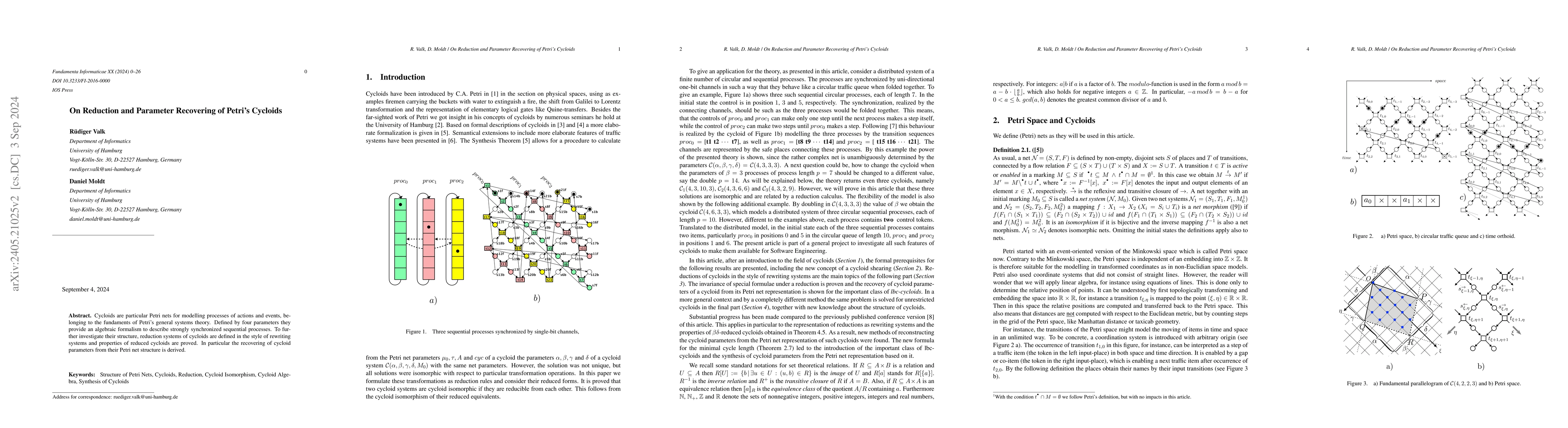 Thumbnail for On reduction and parameter recovering of Petri's cycloids