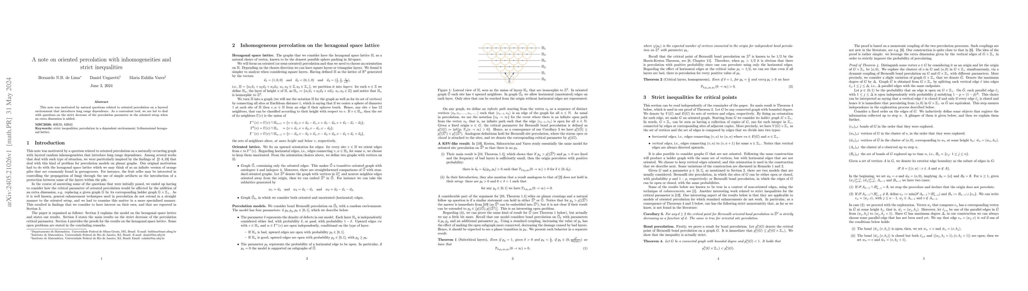 Thumbnail for A note on oriented percolation with inhomogeneities and strict
  inequalities