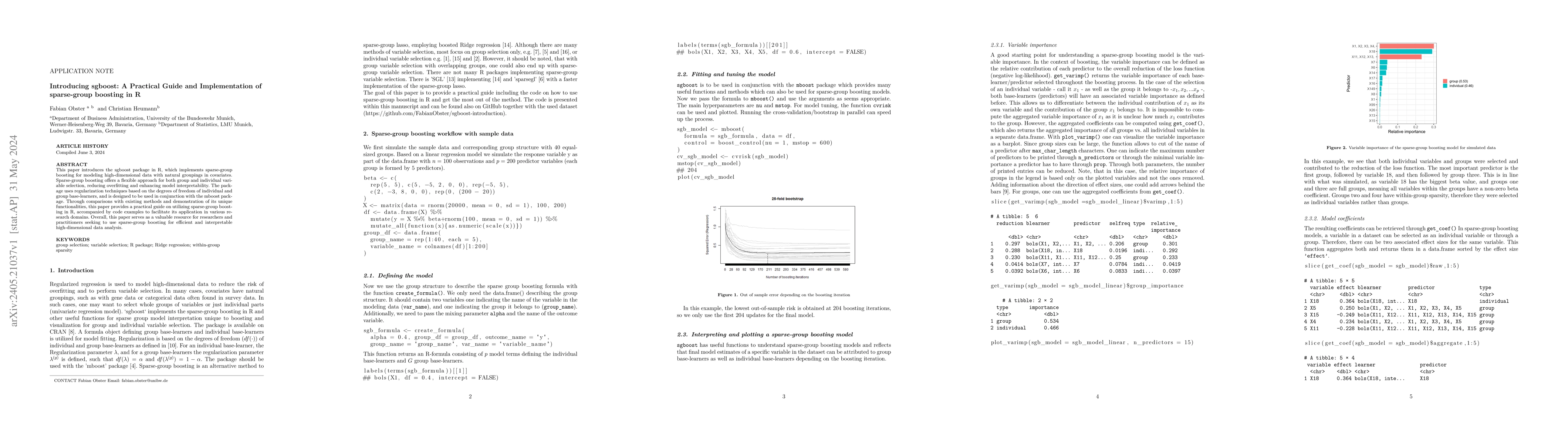 Thumbnail for Introducing sgboost: A Practical Guide and Implementation of
  sparse-group boosting in R