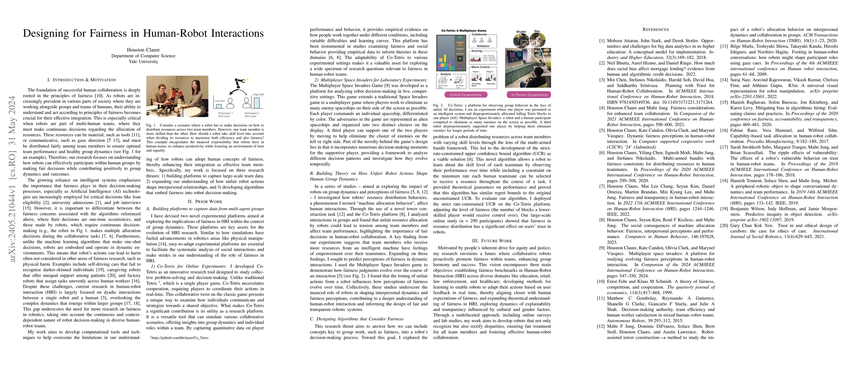 Thumbnail for Designing for Fairness in Human-Robot Interactions
