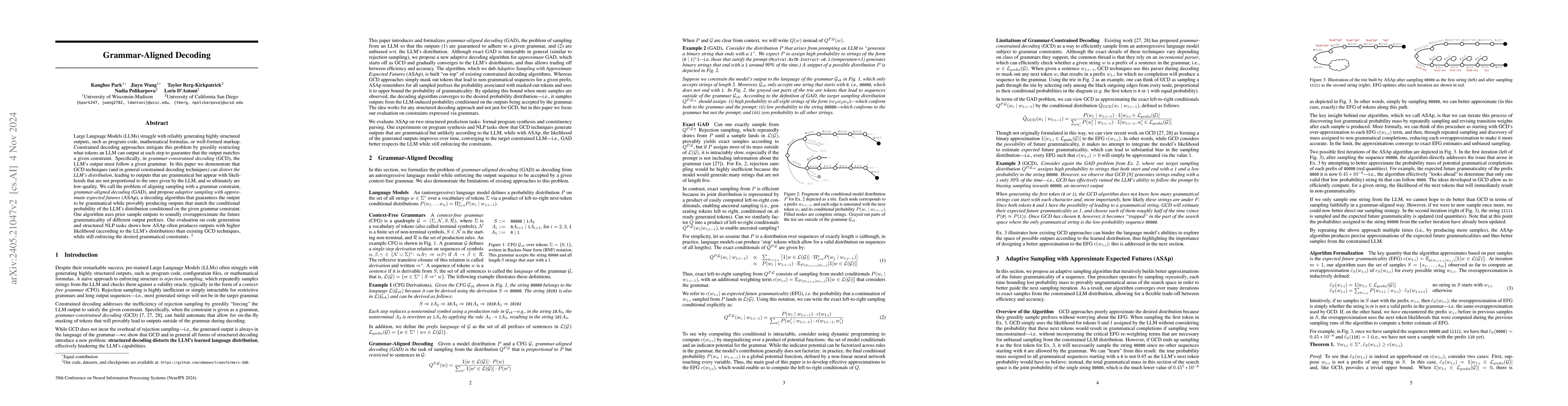 Thumbnail for Grammar-Aligned Decoding