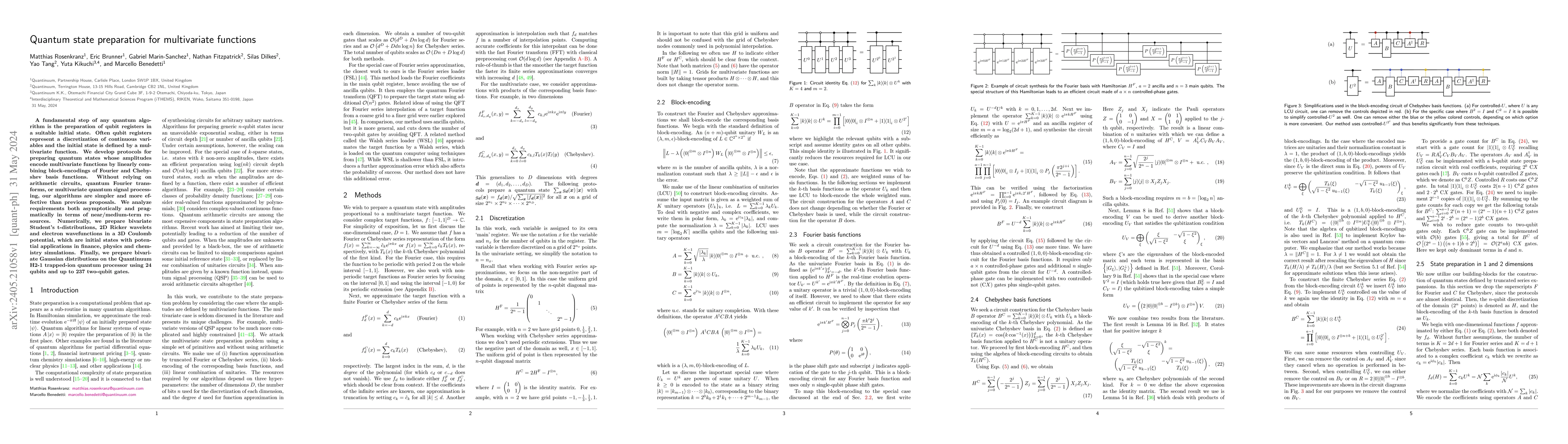 Thumbnail for Quantum state preparation for multivariate functions