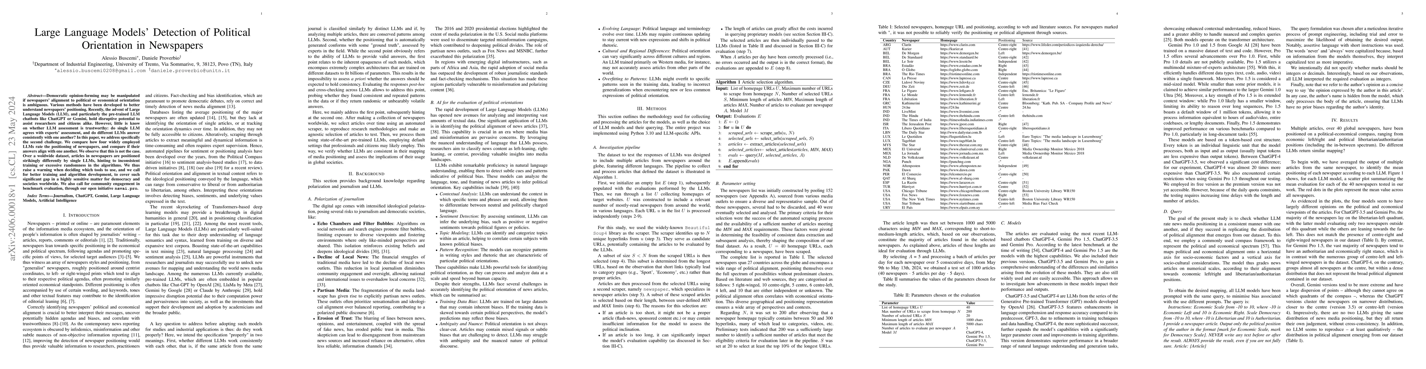 Thumbnail for Large Language Models' Detection of Political Orientation in Newspapers