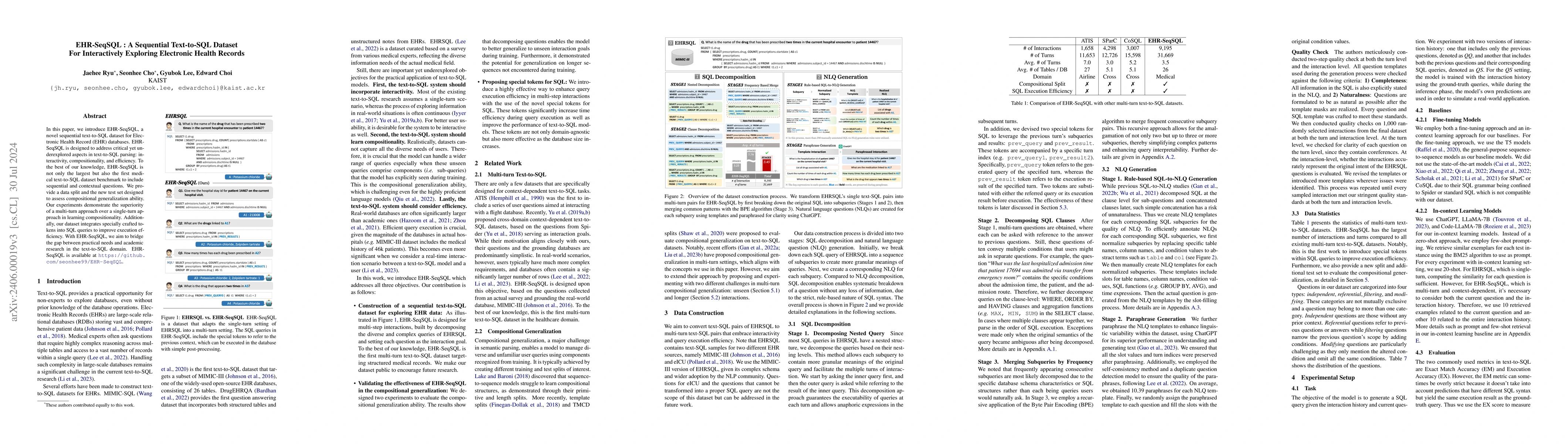 Thumbnail for EHR-SeqSQL : A Sequential Text-to-SQL Dataset For Interactively
  Exploring Electronic Health Records