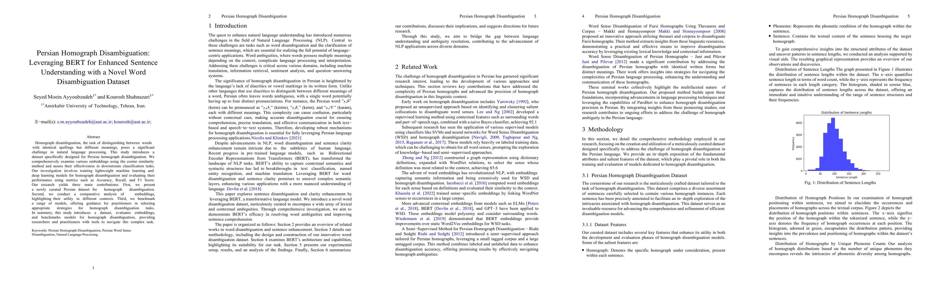 Thumbnail for Persian Homograph Disambiguation: Leveraging ParsBERT for Enhanced
  Sentence Understanding with a Novel Word Disambiguation Dataset