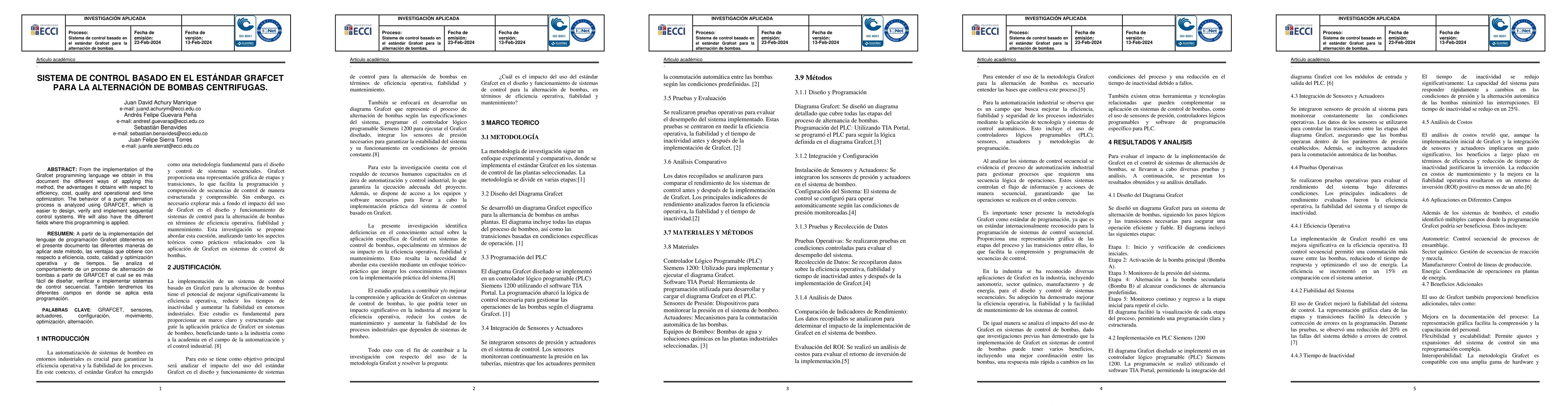 Thumbnail for Sistemas de control basados en el estandar grafcet para la alteracion de
  bombas centrifugas