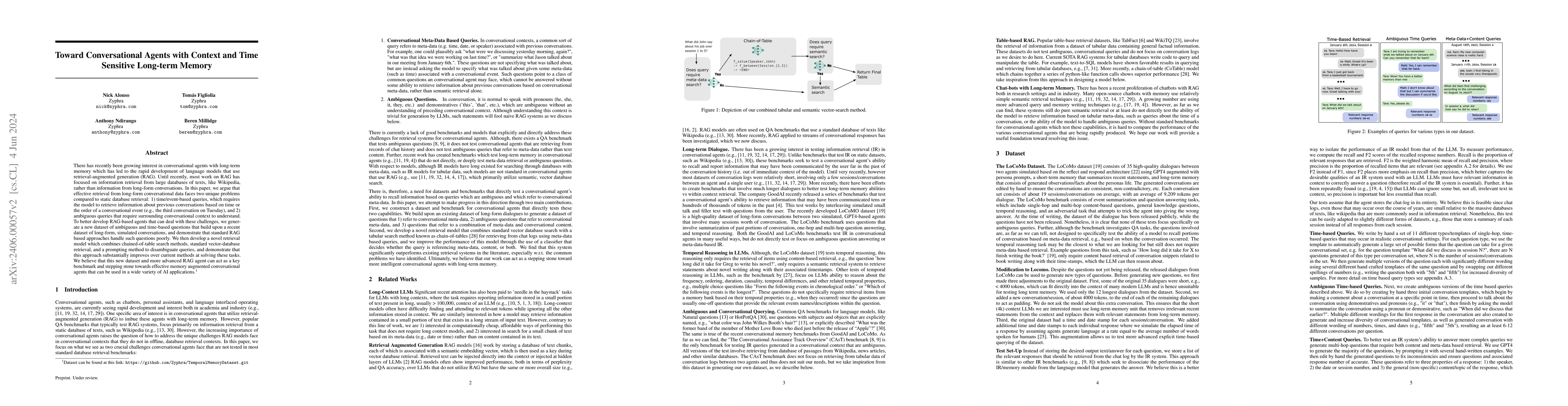 Thumbnail for Toward Conversational Agents with Context and Time Sensitive Long-term
  Memory